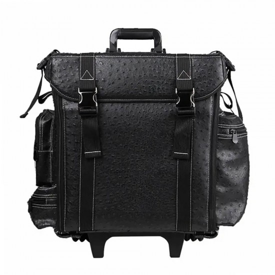 Τροχήλατη βαλίτσα ομορφιάς 3 σε 1 Leather Black-5866158 ΒΑΛΙΤΣΕΣ MAKE UP - ΟΝΥΧΟΠΛΑΣΤΙΚΗΣ - ΚΟΜΜΩΤΙΚΗΣ