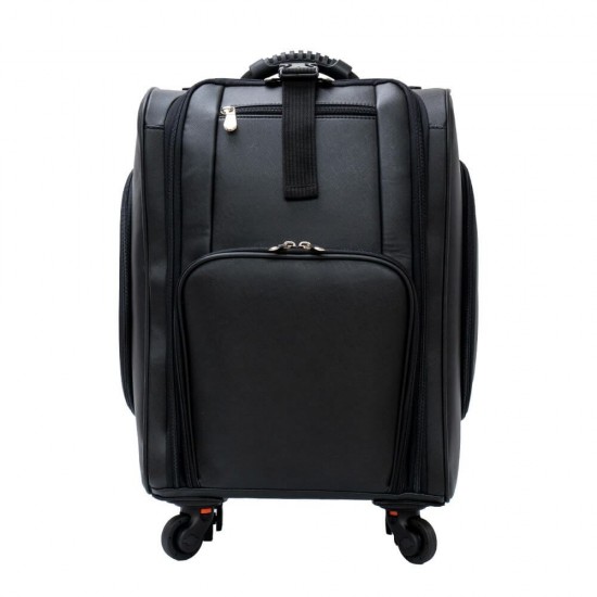 Τροχήλατη βαλίτσα ομορφιάς Leather Black-5866160 ΒΑΛΙΤΣΕΣ MAKE UP - ΟΝΥΧΟΠΛΑΣΤΙΚΗΣ - ΚΟΜΜΩΤΙΚΗΣ