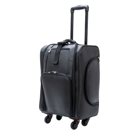 Τροχήλατη βαλίτσα ομορφιάς Leather Black-5866160 ΒΑΛΙΤΣΕΣ MAKE UP - ΟΝΥΧΟΠΛΑΣΤΙΚΗΣ - ΚΟΜΜΩΤΙΚΗΣ
