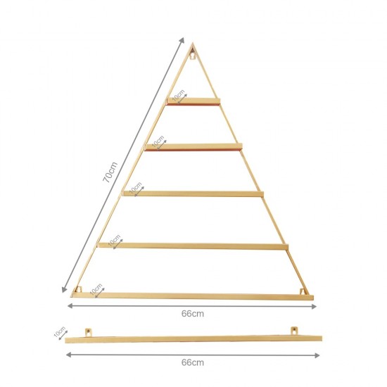 Storage wall rack triangle shaped Gold  σύνθεση 6 τεμάχια -6940404 FREE SHIPPING