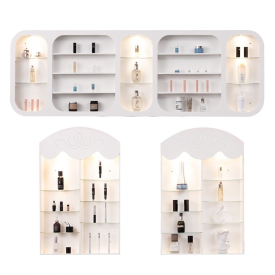 Full Set Storage wall racks με led φωτισμό White σύνθεση 3 τεμάχια -6940408 FREE SHIPPING