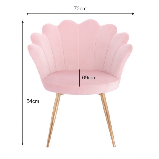 Vanity Chair Shell Premium Quality Light Pink Color - 5400159 