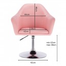 Vanity Chair Celebrity Crystal Light Pink Color - 5400166 ΣΚΑΜΠΩ ΑΙΣΘΗΤΙΚΗΣ - MANICURE - ΚΟΜΜΩΤΗΡΙΟΥ - ΤΑΤΤΟΟ