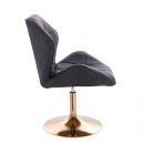 Vanity Chair Diamond Base Gold Black Color - 5400177 COMING SOON