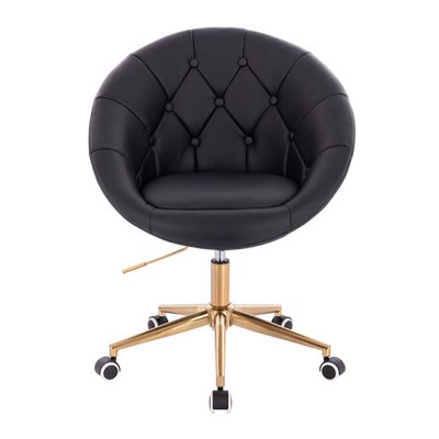Vanity Chair Impressive Gold Black Color - 5400183