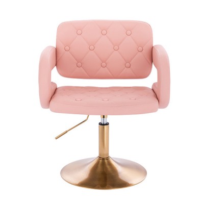 Vanity Chair Νarcissus Gold Base Pink Color - 5400184