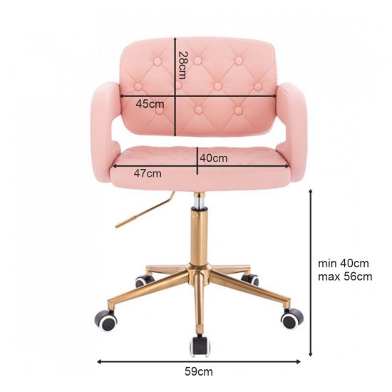 Vanity Chair Νarcissus Gold Pink Color - 5400185 