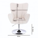 Lounge Chair Silver Base Velvet Pink - 5400191 
