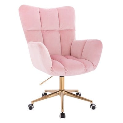 Lounge Chair Gold Velvet Pink - 5400193