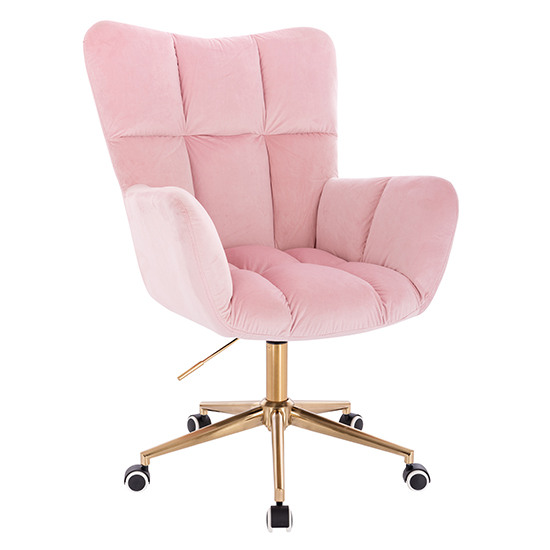Lounge Chair Gold Velvet Pink - 5400193 