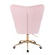 Lounge Chair Gold Velvet Pink - 5400193 