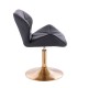 Vanity Chair Diamond Gold Base Black color - 5400200 