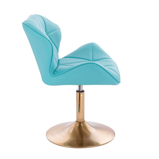 Vanity Chair Diamond Gold Base Mint blue color - 5400201 