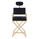 Makeup Chair Luxury Gold Black - 5400203 