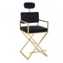 Makeup Chair Luxury Gold Black - 5400203 