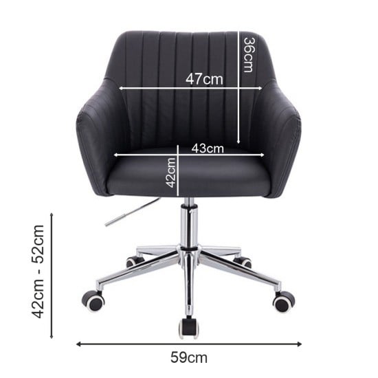 Nordic Style Vanity chair Black Color - 5400212 