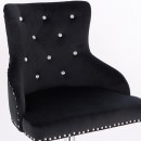 Vanity chair Velvet with Crystals Black Color - 5400222