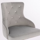 Vanity chair Velvet with Crystals Grey Color - 5400224