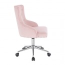 Vanity chair Velvet with Crystals Light Pink Color - 5400225