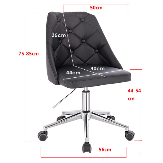 Vanity chair PU Leather Black Color - 5400251