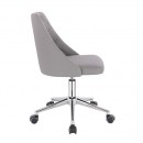 Vanity chair PU Leather Light Grey Color - 5400253