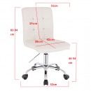 Vanity chair PU Leather White Color - 5400261