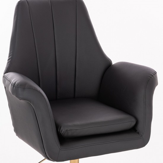Lounge Chair Gold base Lovely Black- 5400267 ΣΚΑΜΠΟ ΑΙΣΘΗΤΙΚΗΣ - ΚΑΡΕΚΛΕΣ ΕΡΓΑΣΙΑΣ - ΚΑΡΕΚΛΕΣ ΥΠΟΔΟΧΗΣ