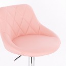 Vanity chair PU Leather Light Pink Color - 5420138