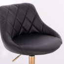 Vanity chair PU Leather Black Gold Color - 5420139