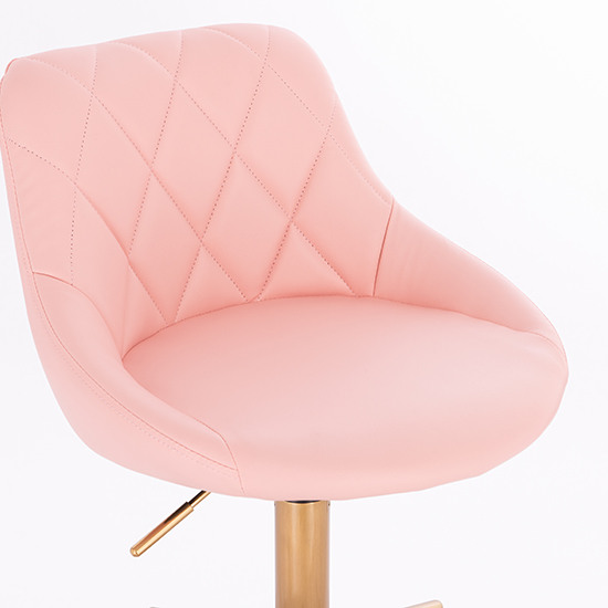 Vanity chair PU Leather Light Pink Gold Color - 5420141