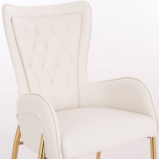 Elegant Stylish Chair Nappa White-5470111 BEAUTY & LOUNGE CHAIRS