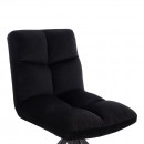 Beauty Chair Velvet Black με πλήρη περιστροφή-5470241