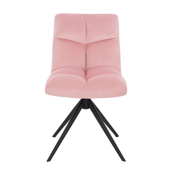 Beauty Chair Velvet Light Pink με πλήρη περιστροφή-5470242