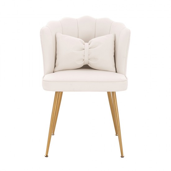 Stylish Beauty Chair Napa White Gold-5470259
