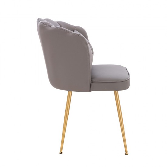 Stylish Beauty Chair Napa Dark Grey Gold-5470263