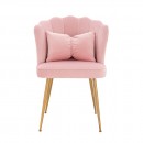 Stylish Beauty Chair Velvet Light Pink Gold-5470264