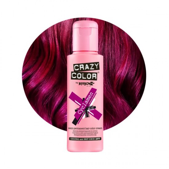 Crazy color ημιμόνιμη κρέμα-βαφή μαλλιών cyclamen no41 100ml - 9002231 CRAZY COLOR