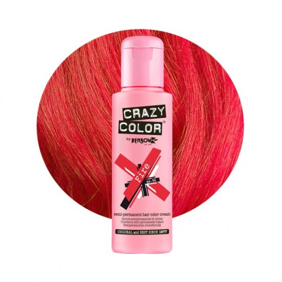 Crazy color ημιμόνιμη κρέμα-βαφή μαλλιών fire no56 100ml - 9002246 CRAZY COLOR
