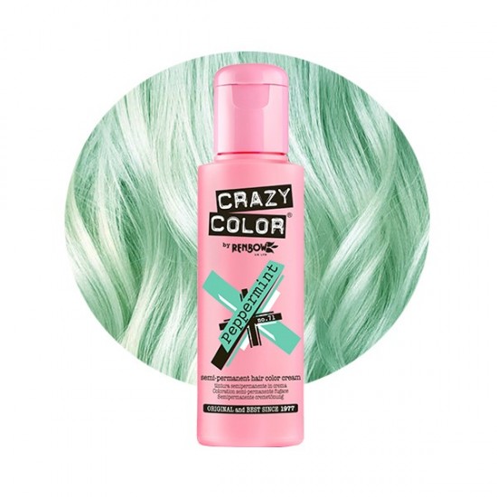 Crazy color ημιμόνιμη κρέμα-βαφή μαλλιών peppermint no71 100ml - 9002287 CRAZY COLOR