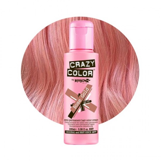 Crazy color ημιμόνιμη κρέμα-βαφή μαλλιών rose gold no73 100ml - 9002293 CRAZY COLOR