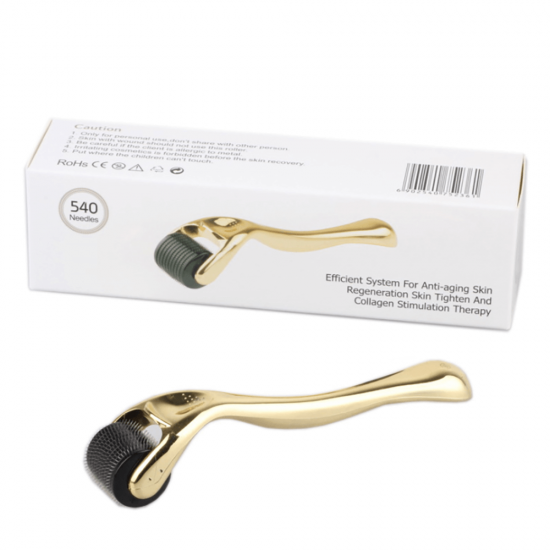 Derma roller για μεσοθεραπεία με βελόνες τιτανίου 0.5 mm Gold -6970152 HOME SPA - ΣΥΣΚΕΥΕΣ ΑΙΣΘΗΤΙΚΗΣ