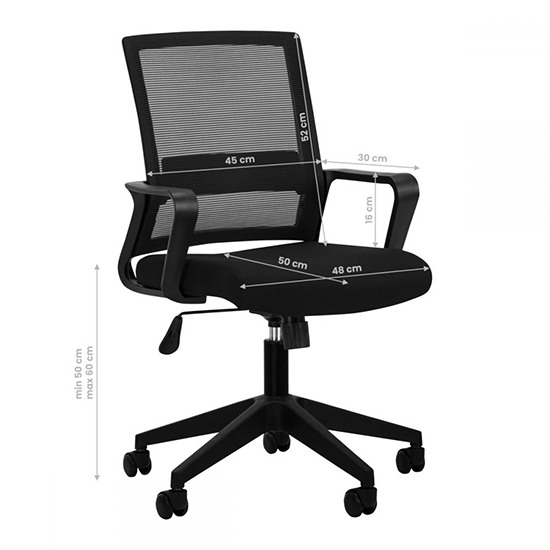 Επαγγελματική καρέκλα γραφείου QS-11 Black - 0141179 ΚΑΡΕΚΛΕΣ ΓΡΑΦΕΙΟΥ & RECEPTION
