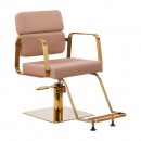 Καρέκλα Κομμωτηρίου Portofino Gold Beige-0148046 ΚΑΡΕΚΛΕΣ ΚΟΜΜΩΤΗΡΙΟΥ 