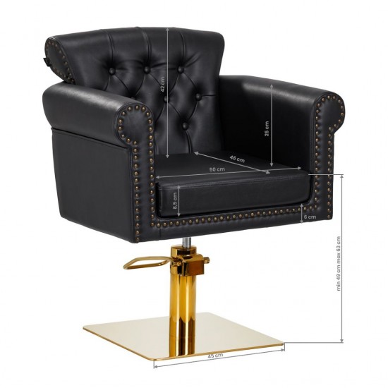 Καρέκλα Κομμωτηρίου Berlin Gold black-0148100 ΚΑΡΕΚΛΕΣ ΚΟΜΜΩΤΗΡΙΟΥ 