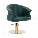 Καρέκλα Κομμωτηρίου Versal Gold Green- 0148442 ΚΑΡΕΚΛΕΣ ΚΟΜΜΩΤΗΡΙΟΥ 