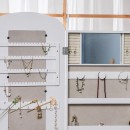 Wall Jewelry Cabinet με καθρέφτη Led με 3 επίπεδα φωτισμού και λειτουργία αφής -6900245