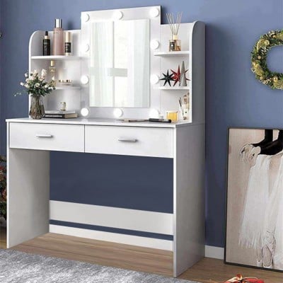 Tραπέζι make-up με Led Hollywood Mirror & storage space - 6900199