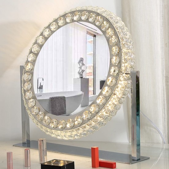 Crystal Led hollywood mirror με 3 Επίπεδα Φωτισμού 50x40cm-6900223