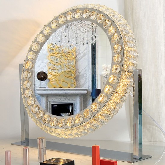 Crystal Led hollywood mirror με 3 Επίπεδα Φωτισμού 50x40cm-6900223
