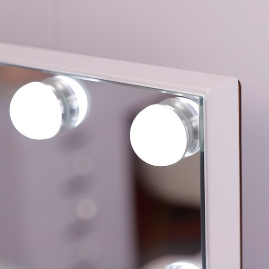 Hollywood Mirror full frame με 3 χρώματα φωτισμού Bluetooth Speaker 58x46cm-6900229